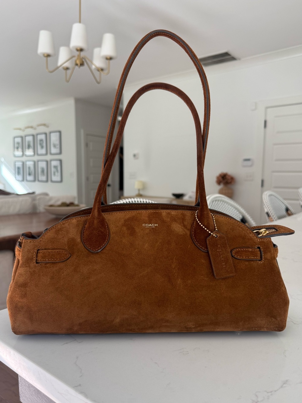 Coach Empire Carryall 34 in Suede